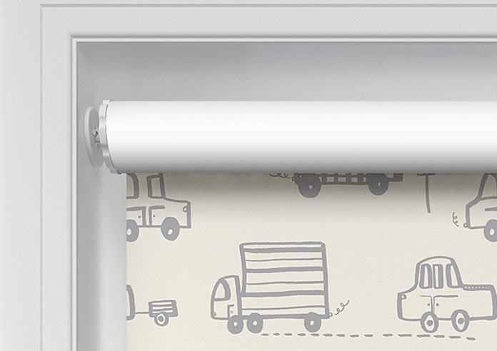 Cars and Lorries, Pewter Grey - Twist&Fit Roller Blind - Image 10
